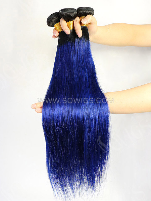 1 Bundle Ombre Color Hair Straight Human Hair Extension