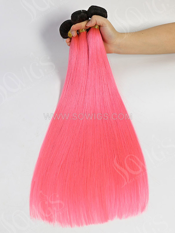 1 Bundle Ombre Color Hair Straight Human Hair Extension