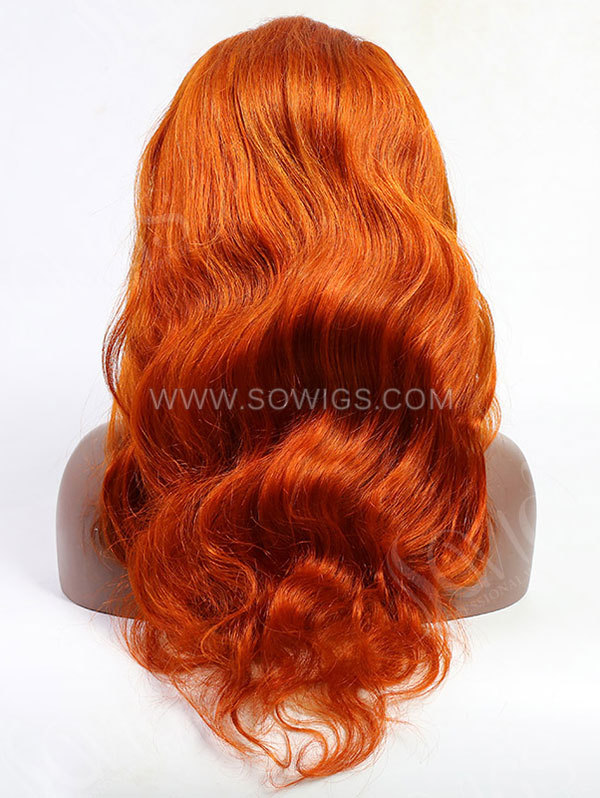 Trendy Wig Ginger Color Body Wave Human Hair Wig With 7 Days To Customize