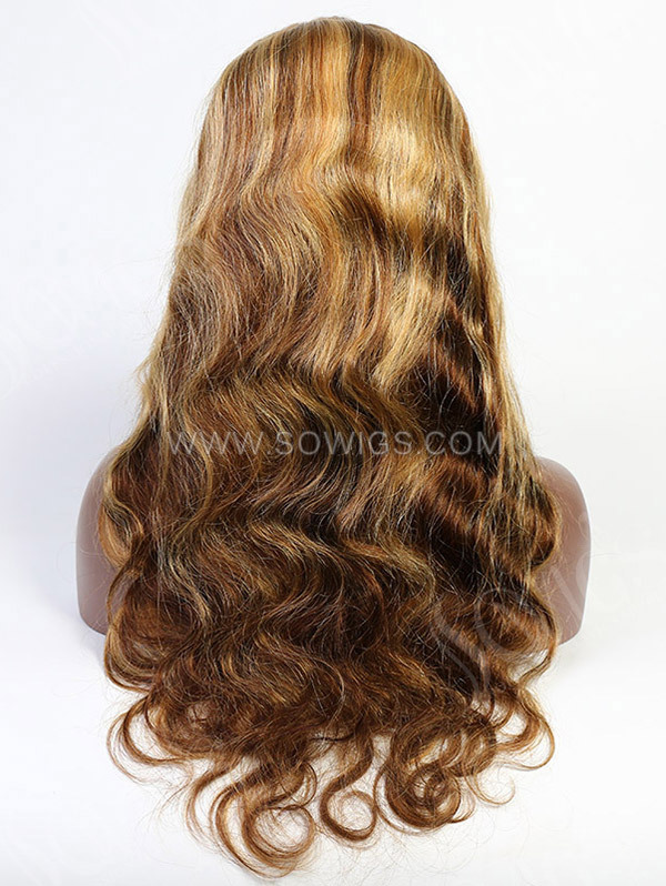 Hightlighted Color P4/27 13*4 Lace Front Wigs Lace Wigs Virgin Human Hair Natural Hairline