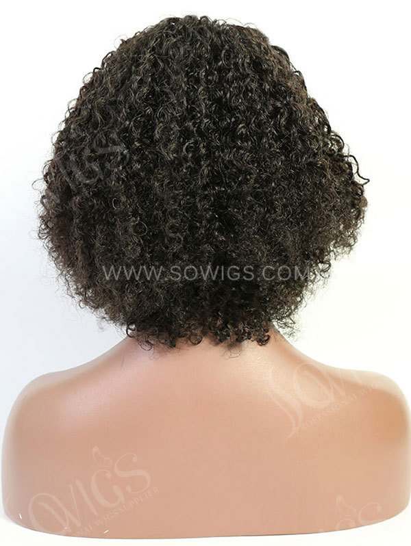 130% Density 13*1 Lace Part T-Part Deep Curly Human HairBob Wig