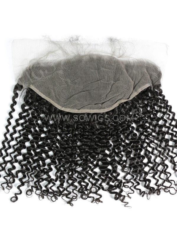 Ear to Ear 13*6 Lace Frontal Deep Curly Human Hair Natural Color with Baby Hair