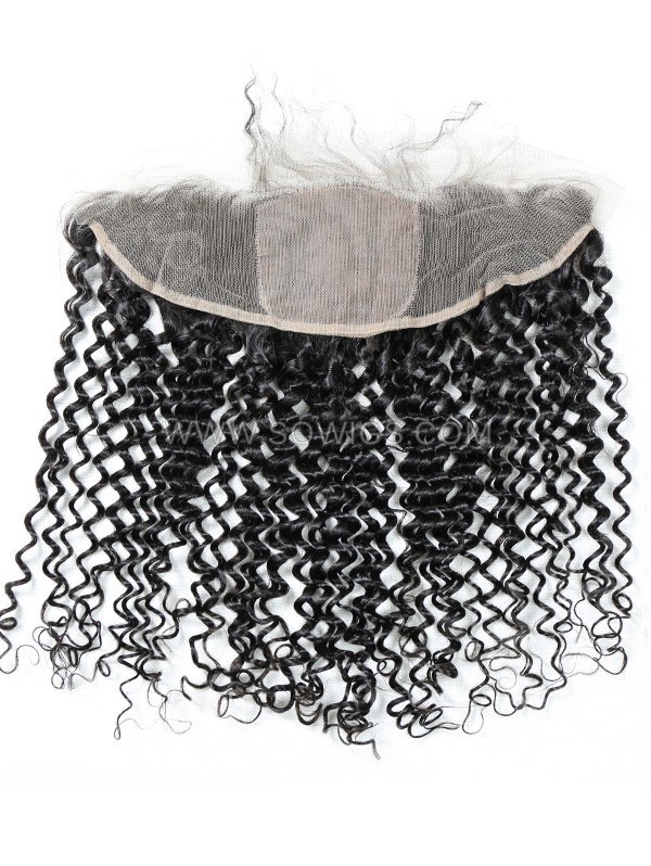 13*4 Silk Base Frontal Deep Curly Human Hair
