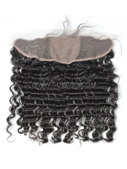 13*4 Silk Base Frontal Deep Wave Human Hair