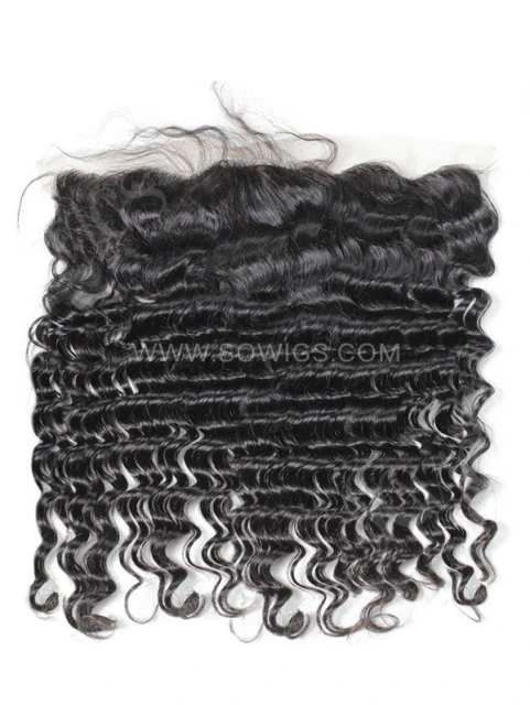 13*4 Silk Base Frontal Deep Wave Human Hair