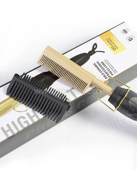 450 F Electric Hot Comb, Professional High Heat Ceramic Hair Press Comb automatic power off and fast heating