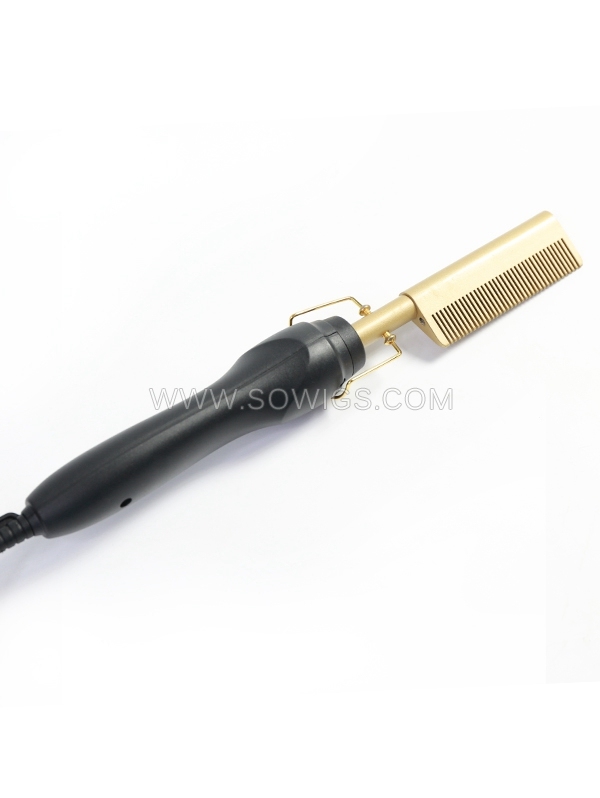 450 F Electric Hot Comb, Professional High Heat Ceramic Hair Press Comb automatic power off and fast heating