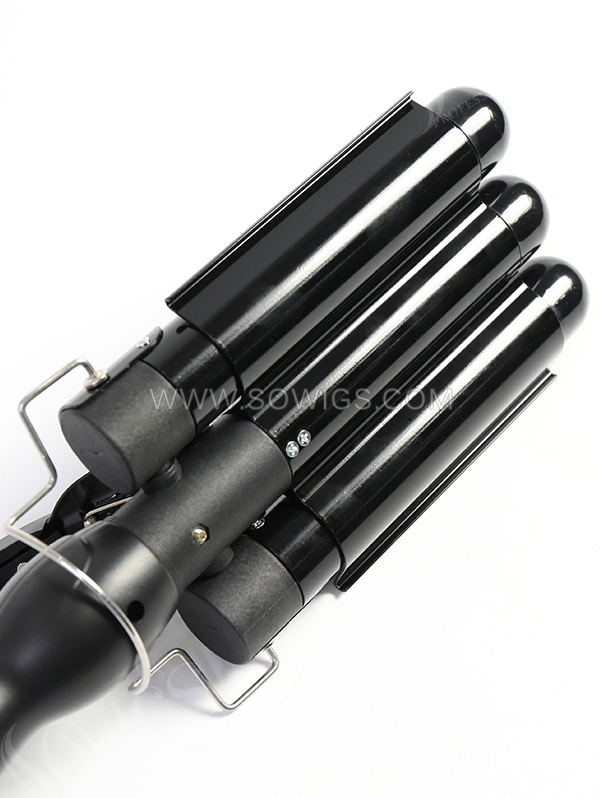 3 Barrel Curling Iron Wand Dual Voltage Hair Crimper Temperature Adjustable Portable Hair Waver Heats Up Quickly