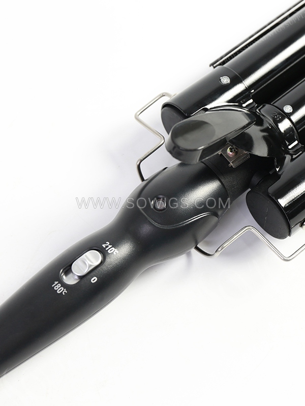 3 Barrel Curling Iron Wand Dual Voltage Hair Crimper Temperature Adjustable Portable Hair Waver Heats Up Quickly