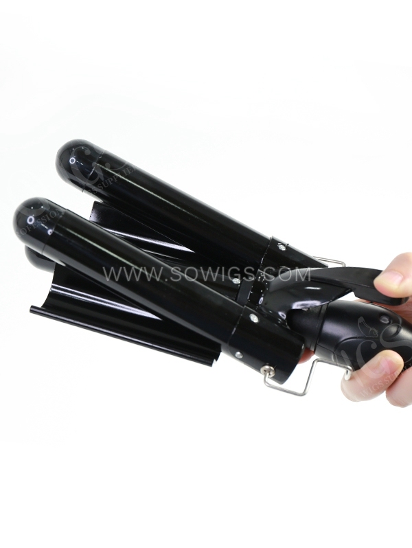 3 Barrel Curling Iron Wand Dual Voltage Hair Crimper Temperature Adjustable Portable Hair Waver Heats Up Quickly