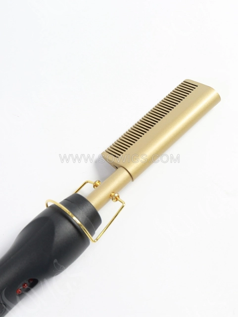 450 F Electric Hot Comb, Professional High Heat Ceramic Hair Press Comb automatic power off and fast heating