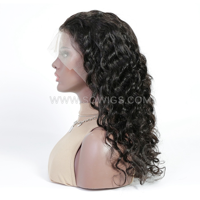 Loose Wave 13*4 Lace Front Wigs 130% Density Lace Wigs Virgin Human Hair Natural Color Natural Hairline