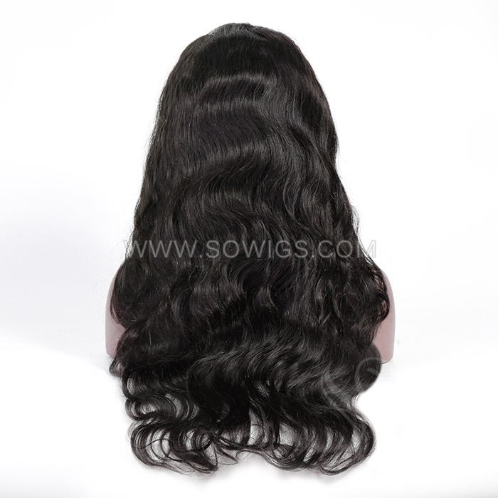 Body Wave 13*4 Lace Front Wigs 130% Density Lace Wigs Virgin Human Hair Natural Color Natural Hairline