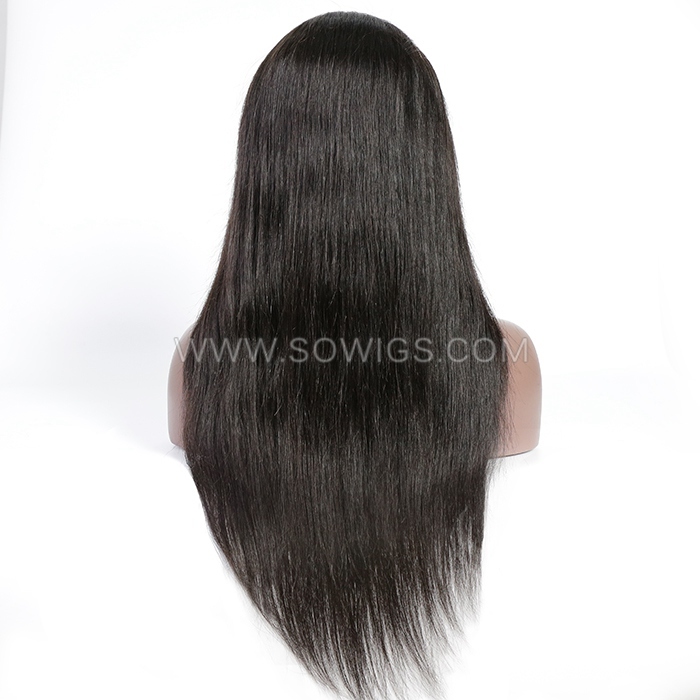 Straight Hair 13*4 Lace Front Wigs 130% Density Lace Wigs Virgin Human Hair Natural Color Natural Hairline