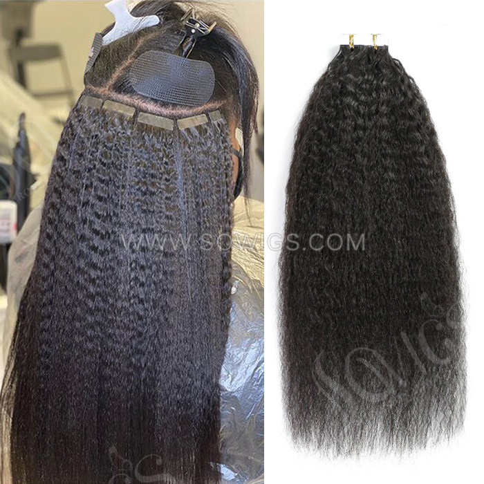 100% Human Hair Weaves Tape in Tape Hair Extension 20pcs 50g