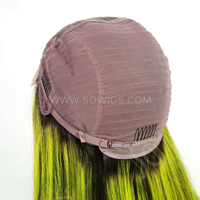 Highlighted Wig 180% Density 4*4 Lace Closure Wigs Straight Hair Virgin Human Hair