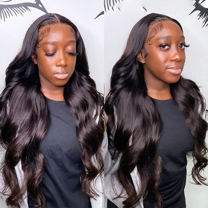 13*6 Lace Front Wigs 130% Density Lace Wigs Virgin Human Hair Natural Color Natural Hairline