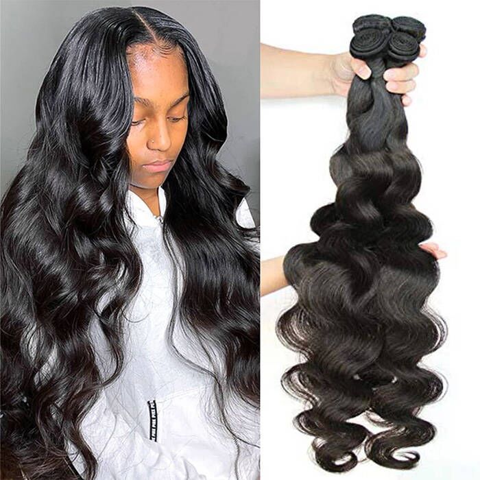 3 Bundles Body Wave 100% Unprocessed Virgin Human Hair Extensions Double Weft Sowigs Hair Natural Color