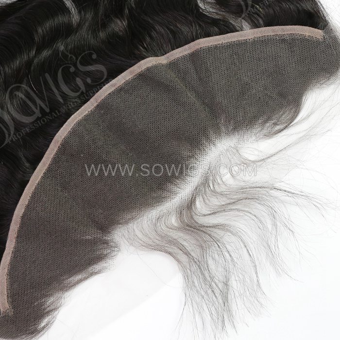 HD Lace Swiss 13*4 Lace Frontal Pre plucked Lightly Bleached 100% Unprocessed Human Hair