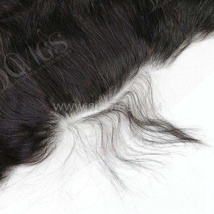 HD Lace Swiss 13*4 Lace Frontal Pre plucked Lightly Bleached 100% Unprocessed Human Hair