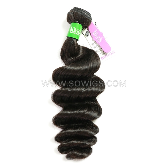1 Bundle Loose Wave 100% Unprocessed Virgin Human Hair Extensions Double Weft Sowigs Hair