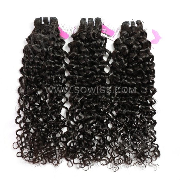 3 Bundles Italian Curly 100% Unprocessed Virgin Human Hair Extensions Double Weft Sowigs Hair Natural Color