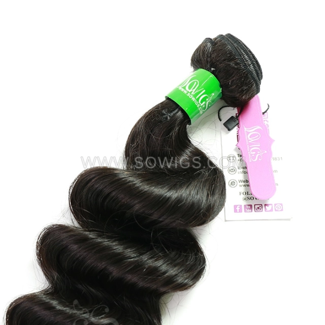 1 Bundle Loose Wave 100% Unprocessed Virgin Human Hair Extensions Double Weft Sowigs Hair