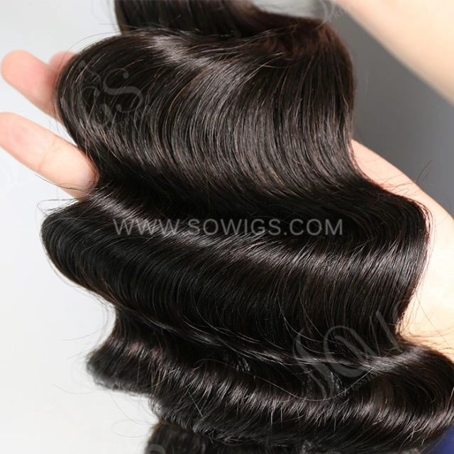 1 Bundle Loose Wave 100% Unprocessed Virgin Human Hair Extensions Double Weft Sowigs Hair