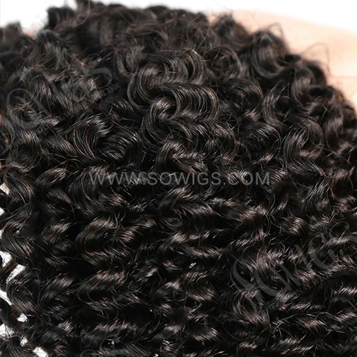 3 Bundles Kinky Curly 100% Unprocessed Virgin Human Hair Extensions Double Weft Sowigs Hair Natural Color