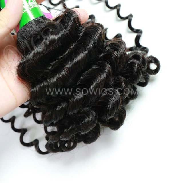 1 Bundle Deep Curly 100% Unprocessed Virgin Human Hair Extensions Double Weft Sowigs Hair