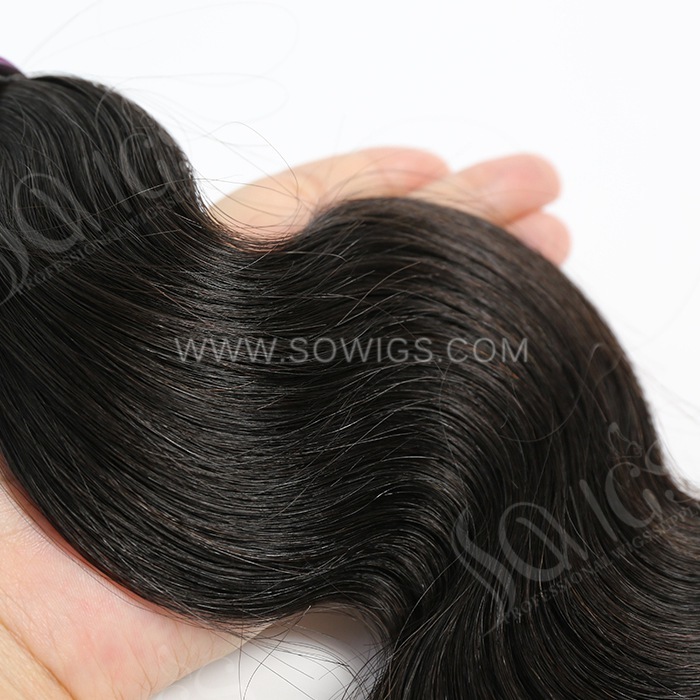 3 Bundles Body Wave 100% Unprocessed Virgin Human Hair Extensions Double Weft Sowigs Hair Natural Color
