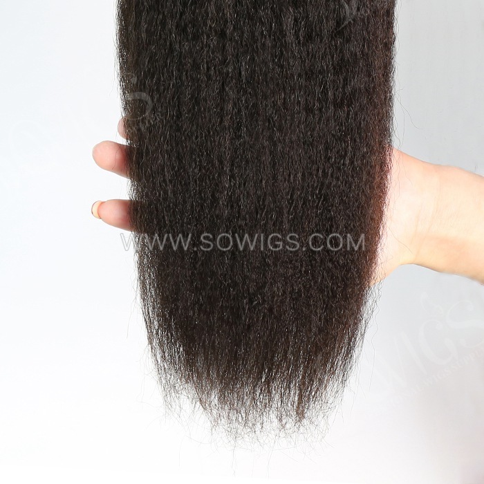 1 Bundle Kinky Straight 100% Unprocessed Virgin Human Hair Extensions Double Weft Sowigs Hair