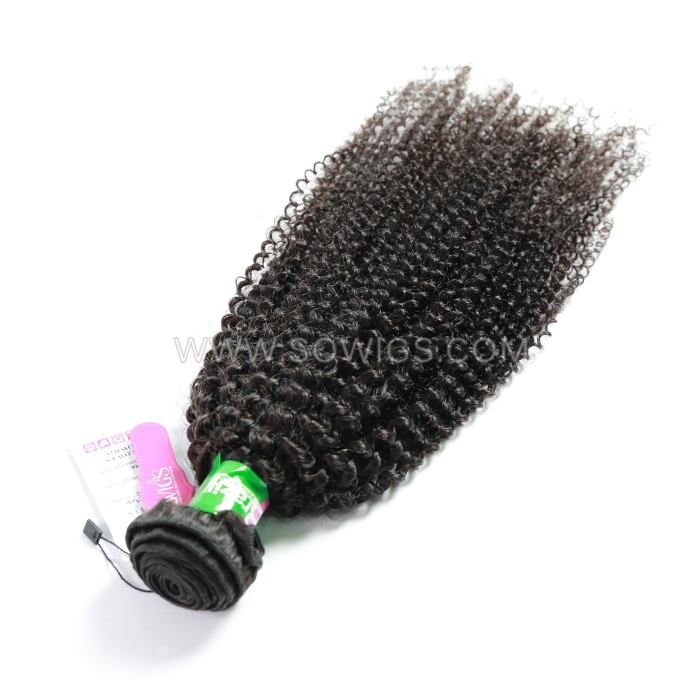 1 Bundle Kinky Curly 100% Unprocessed Virgin Human Hair Extensions Double Weft Sowigs Hair