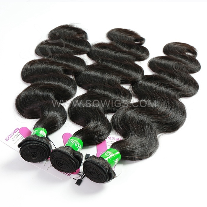 3 Bundles Body Wave 100% Unprocessed Virgin Human Hair Extensions Double Weft Sowigs Hair Natural Color