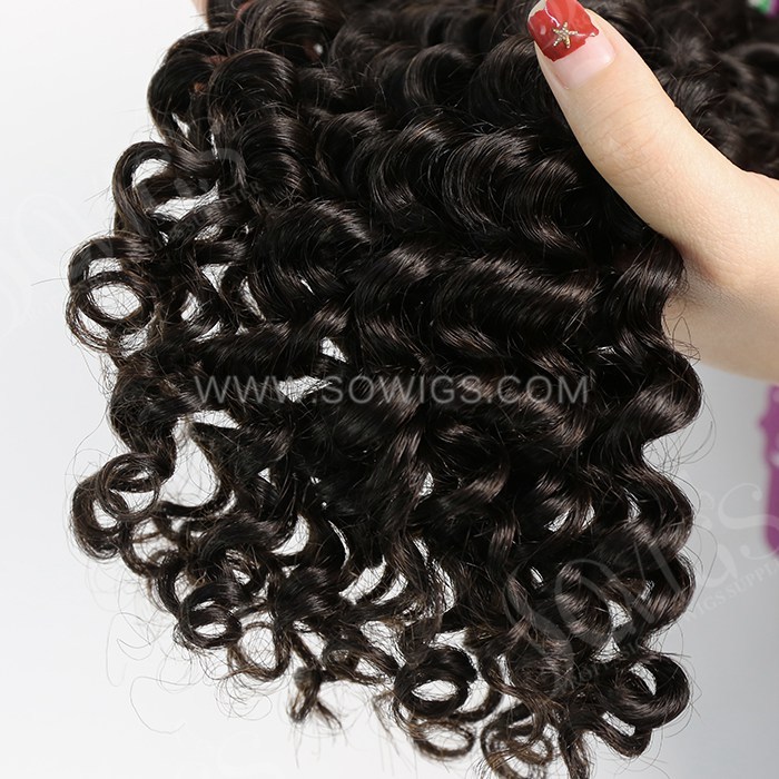 1 Pack Deep Curly Hair Bundles (100g) or Clip in (120g) 100% unprocessed Virgin Human Hair Extension