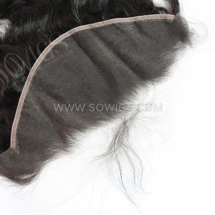 HD Lace Swiss 13*6 Lace Frontal Pre plucked Lightly Bleached 100% Unprocessed Human Hair