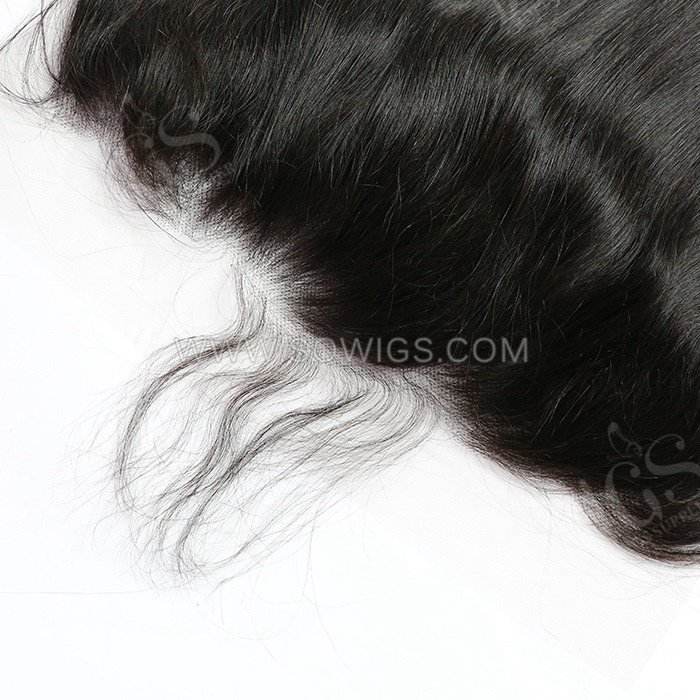 HD Lace Swiss 13*6 Lace Frontal Pre plucked Lightly Bleached 100% Unprocessed Human Hair