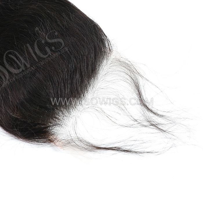 HD Lace Swiss 4*4 Lace Closure Pre plucked Lightly Bleached 100% Unprocessed Human Hair