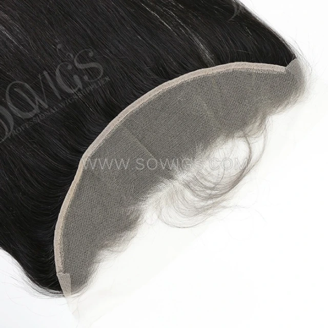 3 Bundles with 13*4 Frontal Straight 100% Unprocessed Virgin Human Hair Extensions Double Weft Sowigs Hair Natural Color