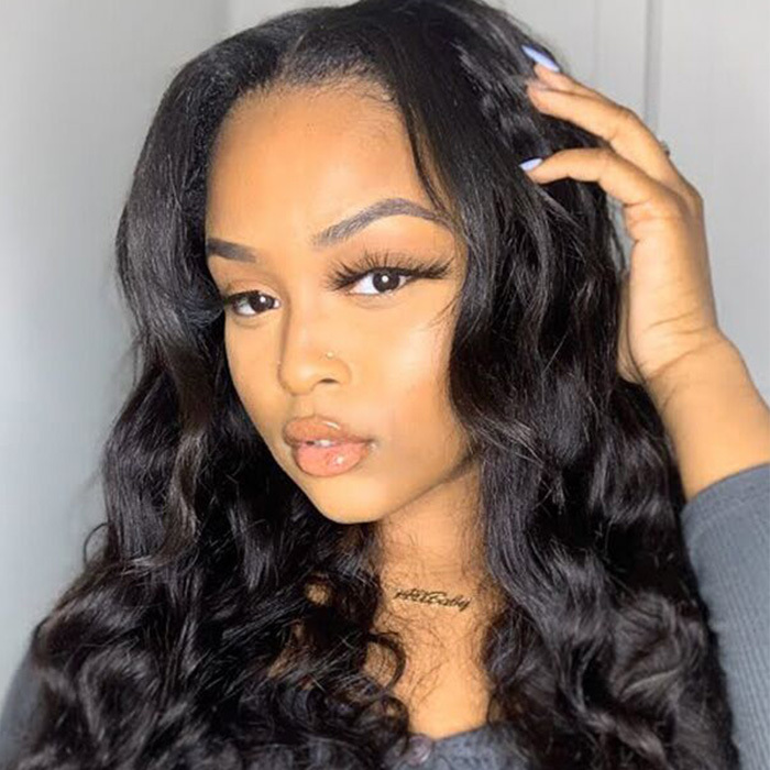 12-40inch U Part Wigs V Part Wigs 150% /200% /300% Density Body Wave Virgin Human Hair Natural Color