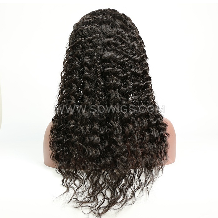 U Part Wigs V Part Wigs 150% /200% /300% Density Deep Wave Virgin Human Hair Natural Color