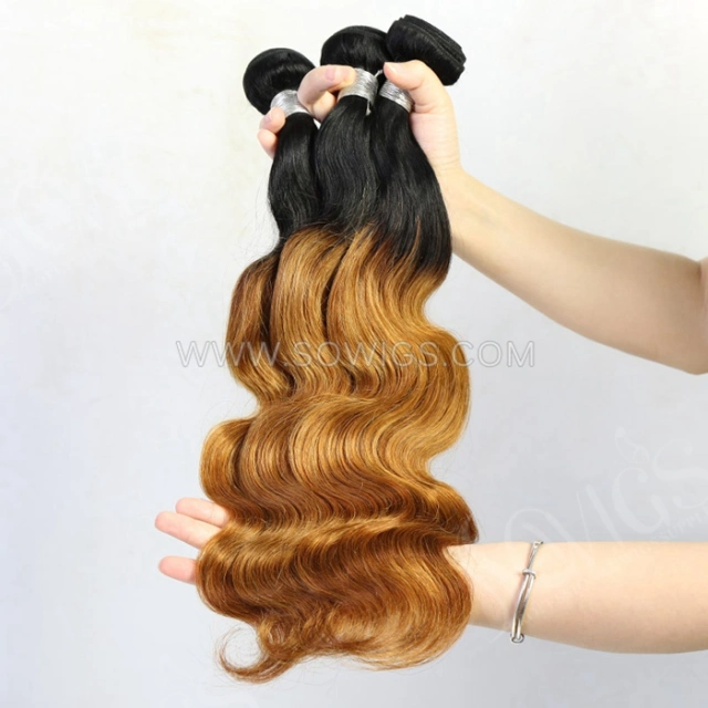 1 Bundle T1B/30 Ombre Color 100% Unprocessed Virgin Human Hair Extensions Double Weft Sowigs Hair