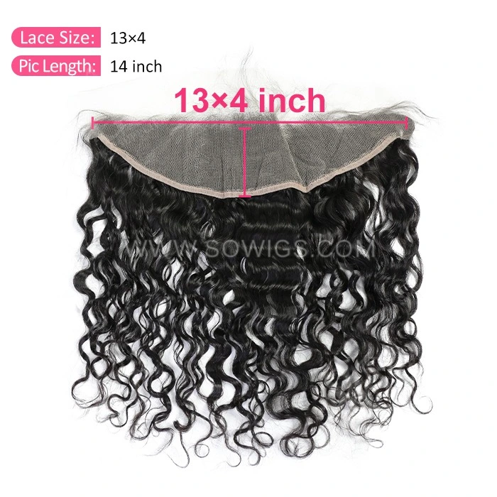 13*4 Lace Frontal Ear To Ear Natural Wave Hairline Pre plucked Knots Lightly Bleached 100% Unprocessed Human Hair