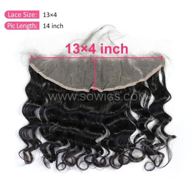 13*4 Lace Frontal Ear To Ear Loose Wave Hairline Pre plucked Knots Lightly Bleached 100% Unprocessed Human Hair