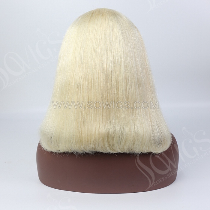 613 Color Straight Hair Bob Wigs 13*4 Lace Front Wigs 150% Density Virgin Human Hair Natural Hairline