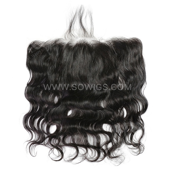 13*6 Lace Frontal Ear to Ear Body Wave Hairline Pre plucked Knots Lightly Bleached 100% Unprocessed Human Hair