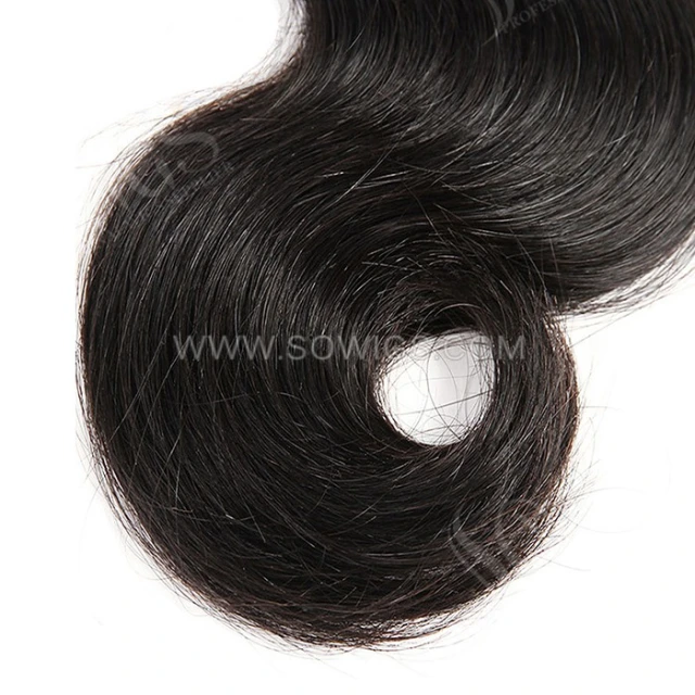 5*5 Lace Closure Body Wave Hairline Pre plucked Knots Lightly Bleached 100% Unprocessed Human Hair