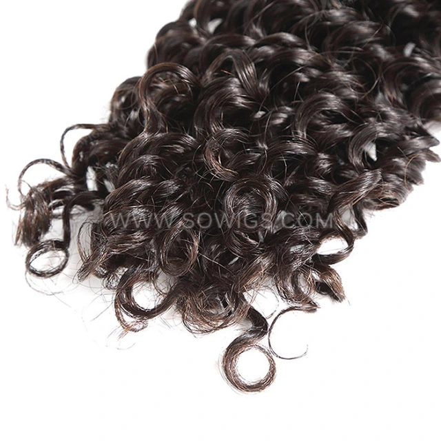 5*5 Lace Closure Deep Curly Hairline Pre plucked Knots Lightly Bleached 100% Unprocessed Human Hair