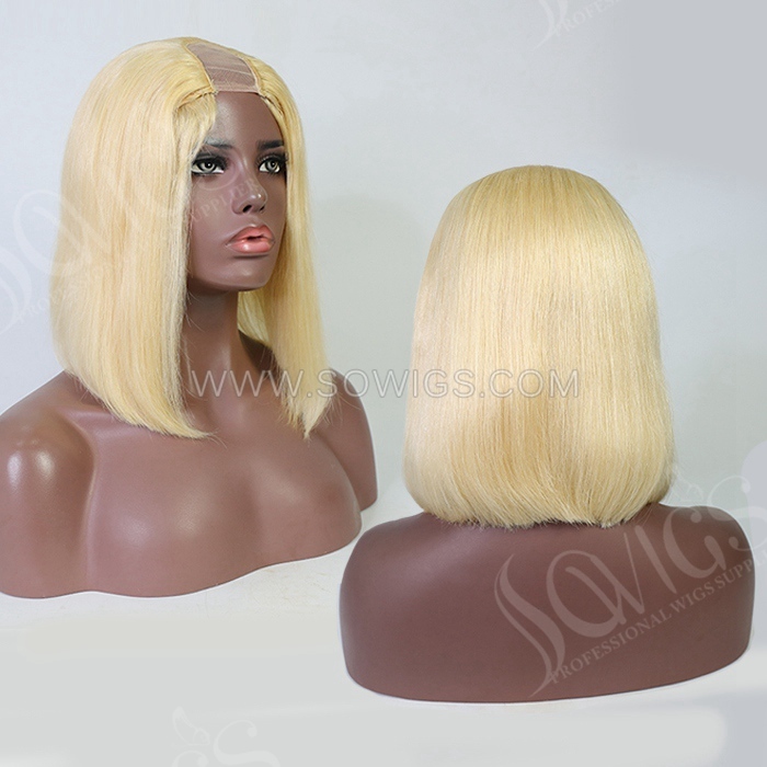 #613 Color Straight Hair U Part Wigs  Bob Wigs 150% Density 100% Unprocessed Virgin Human Hair