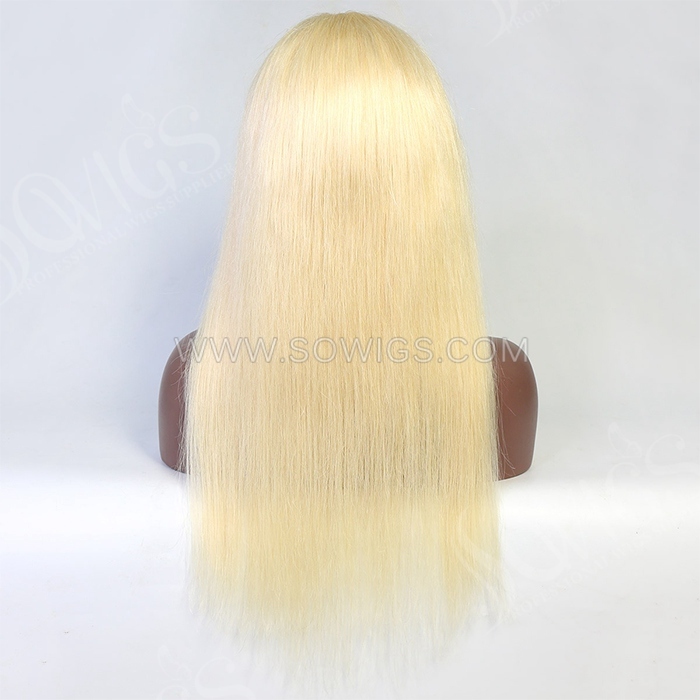 613 Blonde Color Bang Full Machine Made Wigs 130% 300% Density Virgin Human Hair